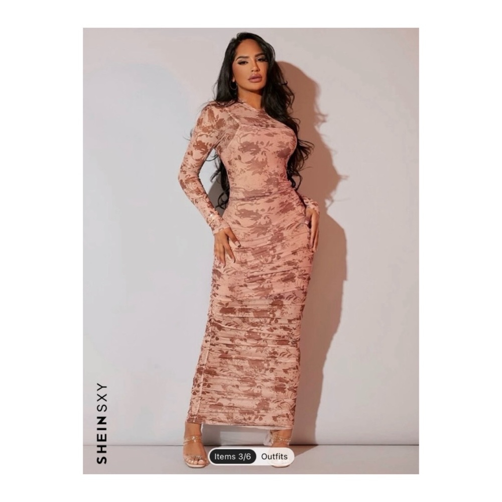 Mesh floral dress